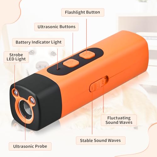 SFSSHUI Antibell Ultraschall Gerät,Anti Bell Gerät Hunde,Ultraschall Hundeabwehr,Wiederaufladbar Antibell Ultraschall Gerät, für Hunde jeder Größe und Rasse geeigne.