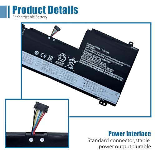 Image of L19M3PF6 Laptop Battery Replacement for Lenovo IdeaPad 5-15ITL05 5-15ARE05 5-15IIL05 5-15ABA7 Series SB10W86952 5B10W86944 L19L3PF2 11.52V 57Wh 5005mAh