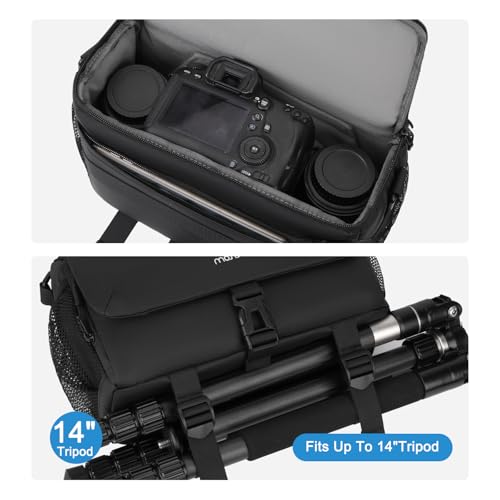 Bolsa cruzada para cámara DSLR impermeable negra miniatura 5