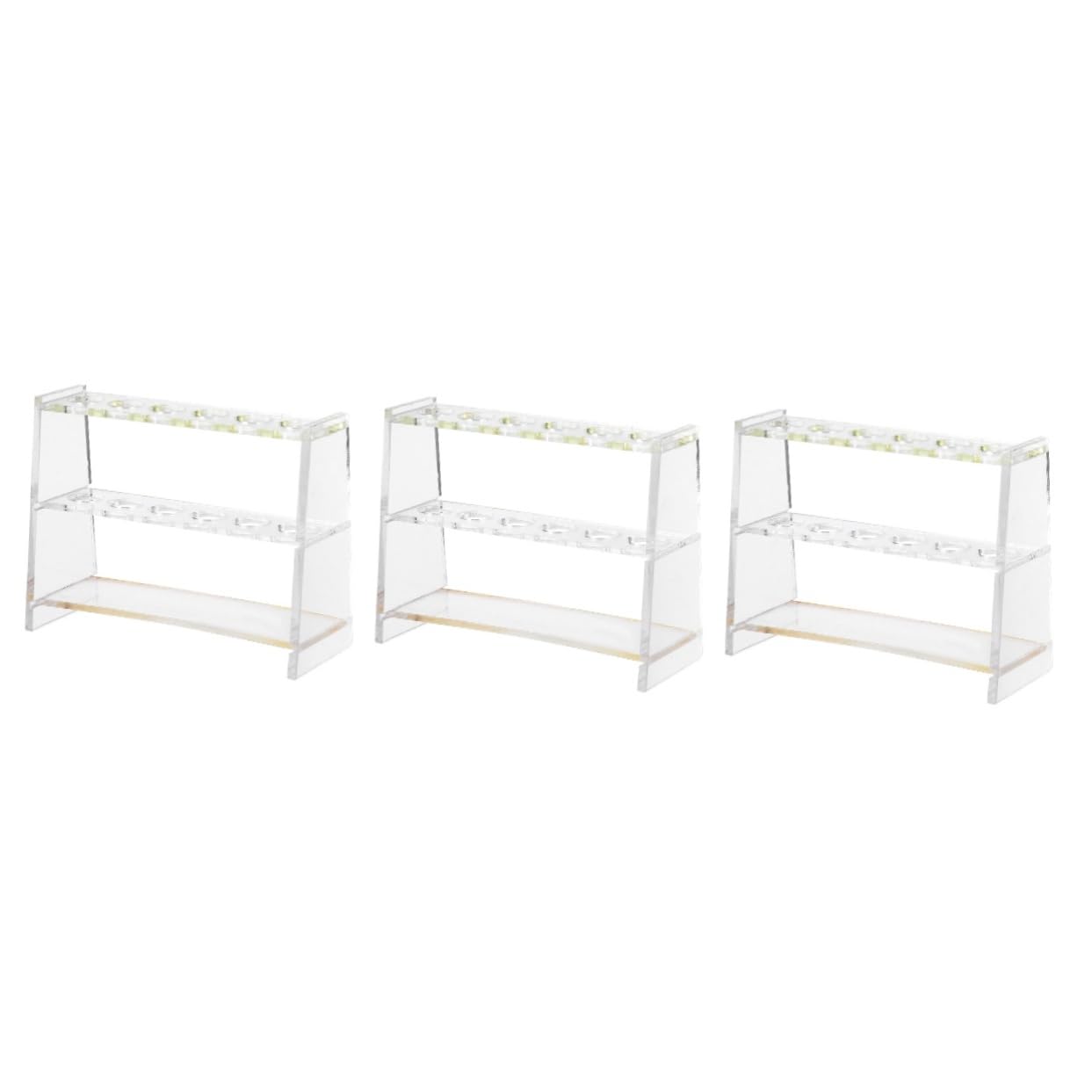 iplusmile 3sets Supporto Per Provette Dettagliabile Materiale Trasparente Da Utensili Per Laboratori Scolastici e Clinici Stabile e Facile Da Pulire