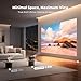 Smart Projector [Bundled with Google TV Stick & 4K Support] with WiFi and Bluetooth, Portable Mini Movie Short Throw Projector Outdoor with Built-in Apps Auto Focus for Home Theater Bedroom Ceiling