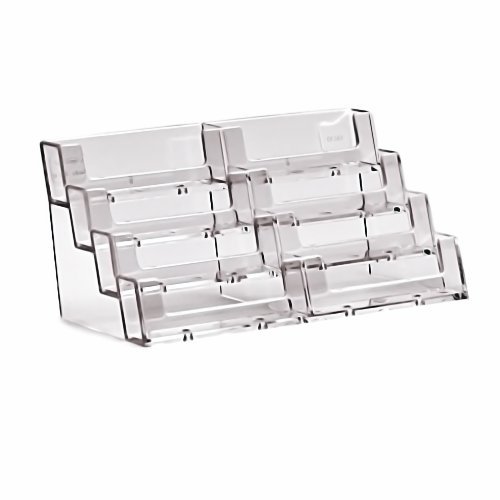 taymar porte-cartes de visite, support pour cartes de visite, présentoir pour cartes de visite, 2×4 étages, transparent Cover