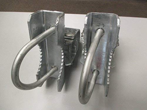 Pressed Steel Industrial Griptite Bulldog Hinge For Chain Link Gate - (Two U Bolts And Two Hinges/Pack) (2-7/8") #TOP5