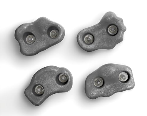 Apple Outdoor Supply Playset Climbing Rocks Kit for Jungle Gyms, Play Sets, and Playhouses (Gray)