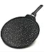 Piec naleśnik z wysokiej jakości kamienia nieprzywierająca pasuje do wszystkich źródeł światła 100% Indukcja Czarny Krutowane Ø 28 cm