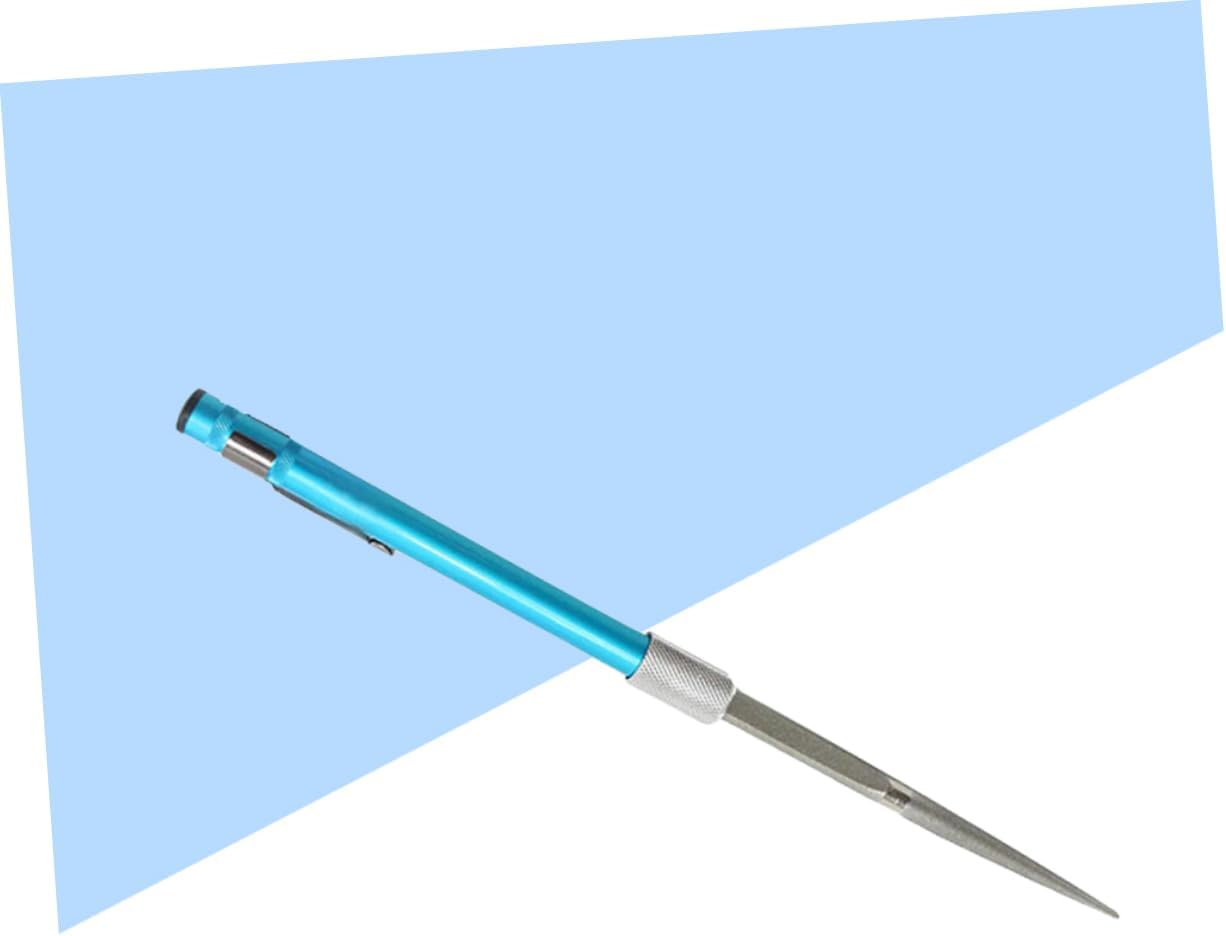 Portable Pocket Pen Sharpener Diamond Tool for Kitchen Restaurant Garage | Clip for Carrying, Flat Pen Shape, Blue Finish, Sharpening Outdoor Tools and Ceramic Items