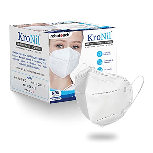 Image of RoboTouch Kronil KN95 Anti Pollution Mask Non-woven with Melt Blown Layer (Pack Of 10)