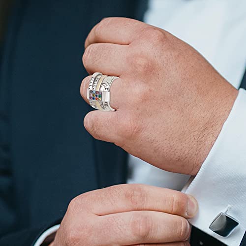 925 Sterling Silver Rings from Israel 9ct / 9k Gold Spinner Ring, Priest Breastplate, Hoshen Pendant, Blessing My Beloved is Mine, Shema Israel, This Too Shall Pass, G-d Protect You, Kabbalah Ring4