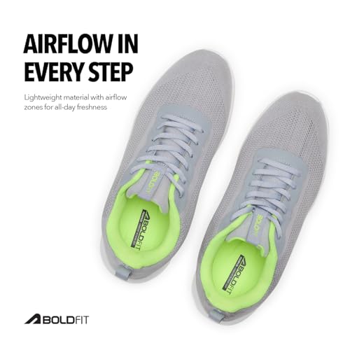 Image of Boldfit Driftr Walking Shoes for Men Casual Soft Cushion with Laces Jogging All Day Regular Wear Comfortable Running Footwear