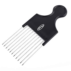 Fine Lines Metal Tail Comb – Rat Tail Styling Tool with Fine Teeth – Antistatic & Heat-Resistant for Afro, Curly or Wet Hair – Unisex Hair Sectioning Accessory for Home or Salon Use
