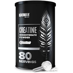 BIRDMAN Micronized Creatine Monohydrate Powder, Muscle Recovery, Caffeine Free, Creatine Pre Workout, Vegan, Post Workout, Gluten Free, Sugar Free | 80 Servings (5 Grams Each) | 0.8lb