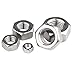 Xiedeai Hexagon Head Lock Nuts - Stainless Steel Metric Thread Hex Lock Nut Hardware Fasteners Tools M10 x 1.25 mm