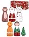 Xylolfsty 6pcs Christmas Peg Dolls Wooden Toys Playset...