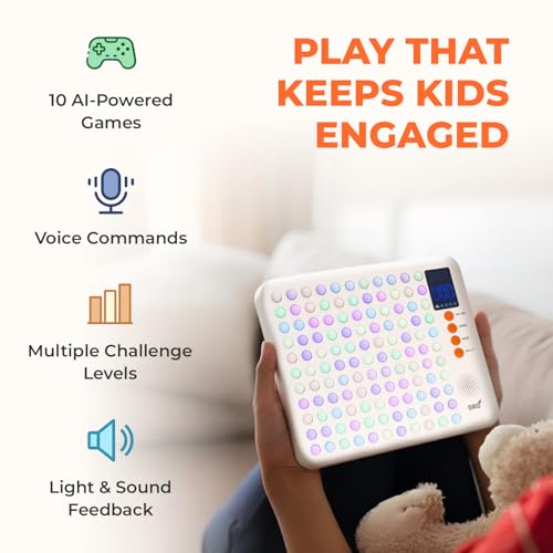 Image of SIRO Smart Play Board | Screen-Free Educational Toy for Kids | 10 Built-in AI-Powered Games |Develops Thinking, Focus & Problem-Solving |Portable Handheld |Rechargeable |Birthday Gift for Boys & Girls