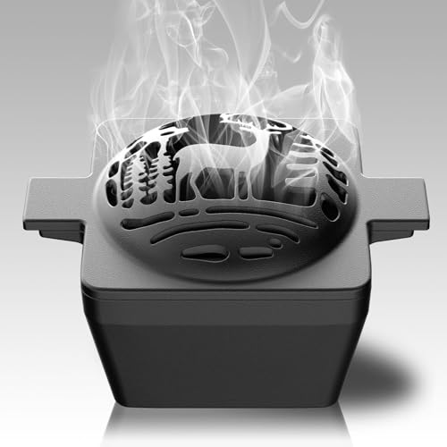 Enameled Elk Cast Iron Fireplace Humidifier