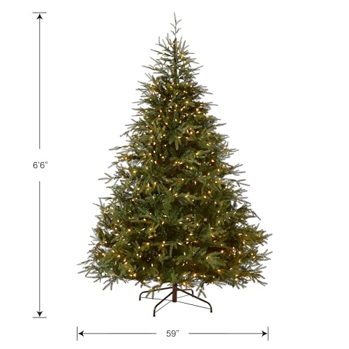 National Tree Company 6.5 ft Pre-Lit Fraser Grande Slim Artificial Christmas Tree, 550 LED Lights, 2,531 Tips, Foot Pedal, 10 Light Functions, Includes Stand, Green by National Tree Company - Image 6