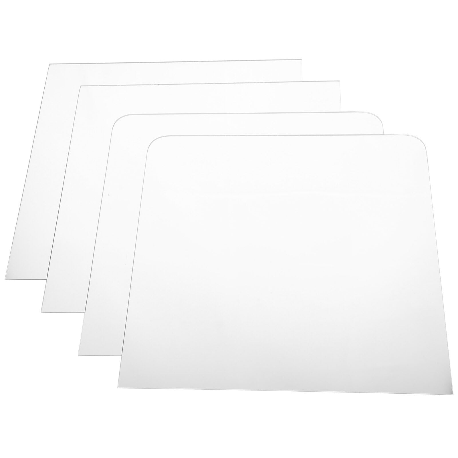 DECHOUS Specchio Adesivo da Parete Intero 30x30 Cm, Quattro Pezzi, Bianco