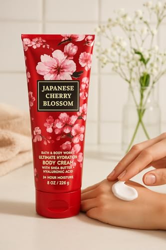 Bath & Body Works Japanese Cherry Blossom Ultimate Hydration Body Cream, 8 oz / 226 g – Aloe, Shea Butter, Cocoa Butter, 24-Hour Moisture - image 2