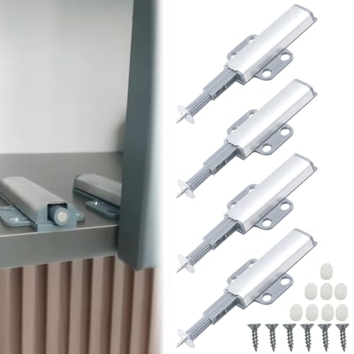 4 Stück Drucktüröffner, Push to Open Türöffner, Push to Open, Drucktüröffner Push to Open, Drucköffner Schranktür, Drucktüröffner Schrank für IKEA BESTA Schrank Push to Open Türen Tip On