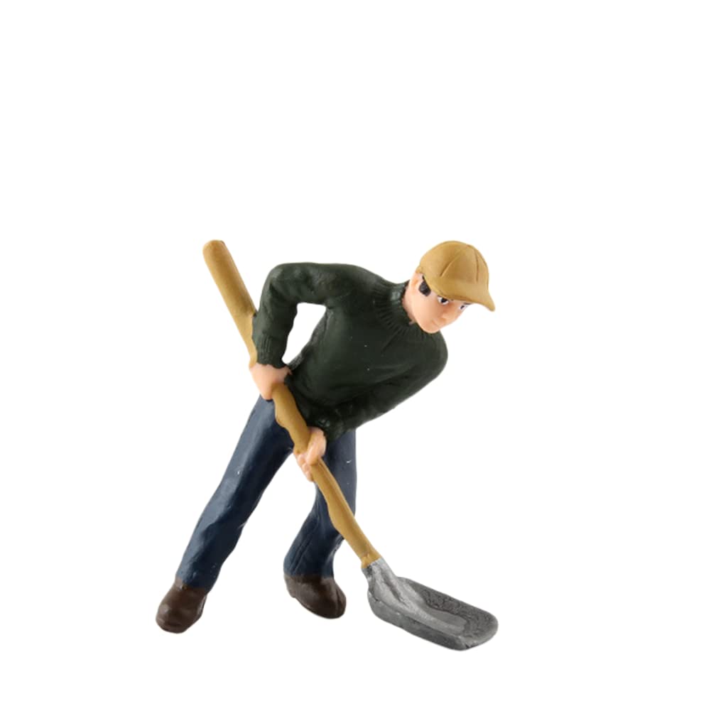 DAZZLEEX Model People Model Trains Farmer Shepherd Painted Figures Simulation Farm Standing People Sand Table Decorations worker