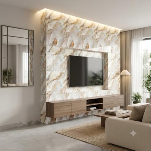 Image of WALLVEAR PE Foam Marble Wall Panel Sheet (16, WW-AM-0118)