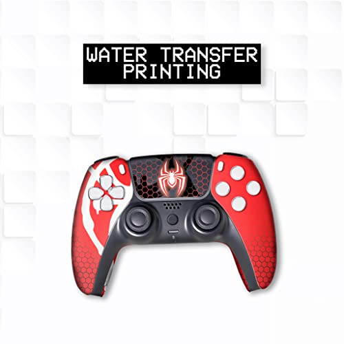 Spider_Man Morales Custom PS-5 Controller Wireless compatible with Play-Station 5 Console by BCB Controllers | Proudly Customized in USA with Permanent HYDRO-DIP Printing (NOT JUST A SKIN) - Thumbnail 3