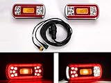  LED Rückleuchten Anhänger Set 5 m Kabelbaum 13 pol.