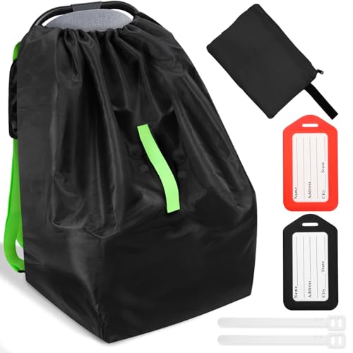 Sublaga Waterproof Stroller Bag for Airplane, Durable Large Stroller Bag for Airplane Travel, Jogger & Stroller Travel Bag - Fits Most Sizes, Gate Check Stroller Bag, Stroller Cover, Black