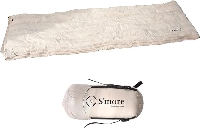S'more OKURUMI 1.3 lbs Ultralight 32-59F Down Sleeping Bag,Ultra Compact 628 Fill Power Envelope Sleeping Bag Great for Hiking, Backpacking, Cold