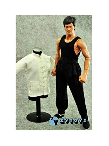 ZSMD 1/6 Bruce Lee Kung Fu Long Sleeves Costume Black Pants Set