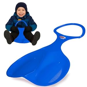 JAMARA 461155 Snow Play Schneeflitzer - Rutschfahrzeug, Schlitten, Bob Schnee Fahrzeug Kinder, Wintersport Spielzeug, Geschenkidee für Kids, Haltegriff, Schlagzäher Kunststoff