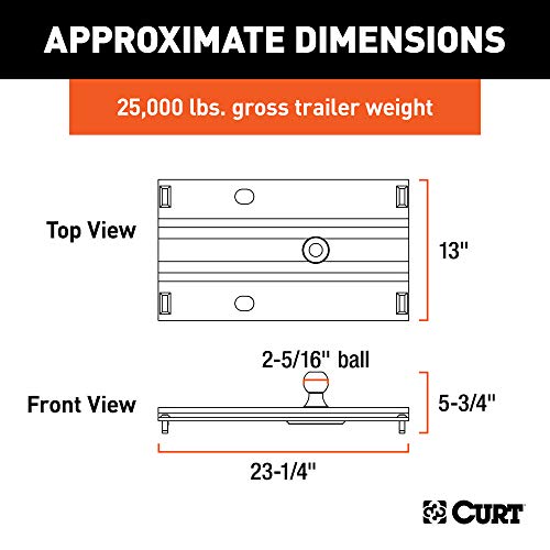 Curt 16055 Bent Plate 5Th Wheel To Gooseneck Adapter Hitch thumb #1