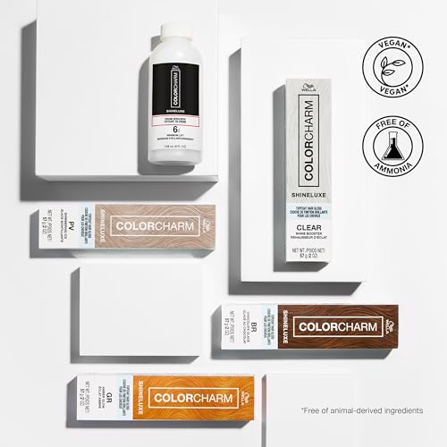 Image of COLORCHARM ShineLuxe Hair Gloss Collection | Hair Color & Cream Developer | Restores Color Vibrancy & Adds Shine with Smooth, Conditioned Results | Vegan Formula & Free of Ammonia