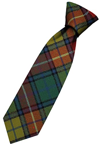 I LUV LTD Mens All Wool Tie Woven And Made in Scotland in Buchanan Ancient Tartan