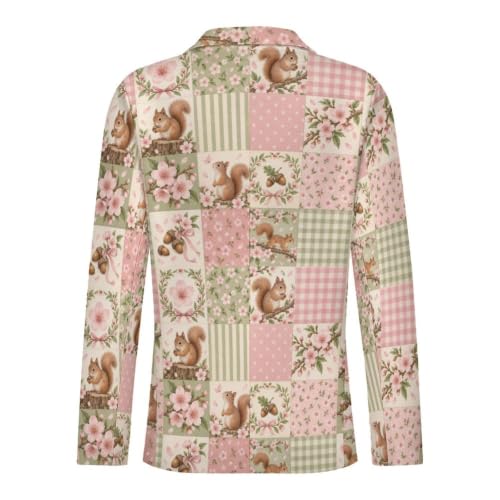 Image of Casual Blazer for Men Suit Jacket Sport Coat Deer Patchwork Print