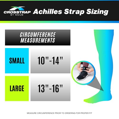 CROSSTRAP Achilles Tendon Support - Ankle Brace For Women And Men, Comfort & Bracing, Ankle Stabilizer Strap & Sprain Support, Achilles Tendonitis Relief, Kickback Straps, (Large, 2 Straps)