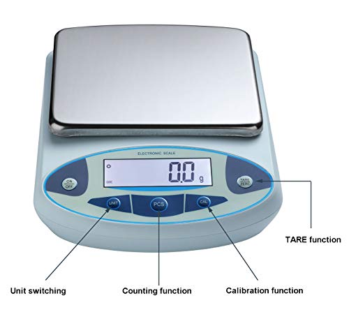 RESHY High Precision 5kg x 0.1g Digital Accurate Electronic Balance Lab Scale Precision Scale Laboratory Weighing Industrial Scale Kitchen Scale Counting Scale Scientific Scale - Thumbnail 2