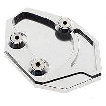 FXCNC Racing Aluminum CNC Motorcycle Side Stand Plate Kickstand Extension Pad Compatible with Kawasaki GTR1400 / Concours 14 2008-2015, Ninja ZX14R/ ZX14 /ZZR1400 2006-2015
