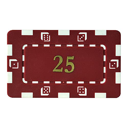 Lqian Poker Chip Set Poker Chips Square Poker Chips With Gilding Denomination 32G Iron/Abs Poker Chips Entertainment Chip Insert Metal 25 Pcs/Lot (Color : 1000 Black) #TOP6