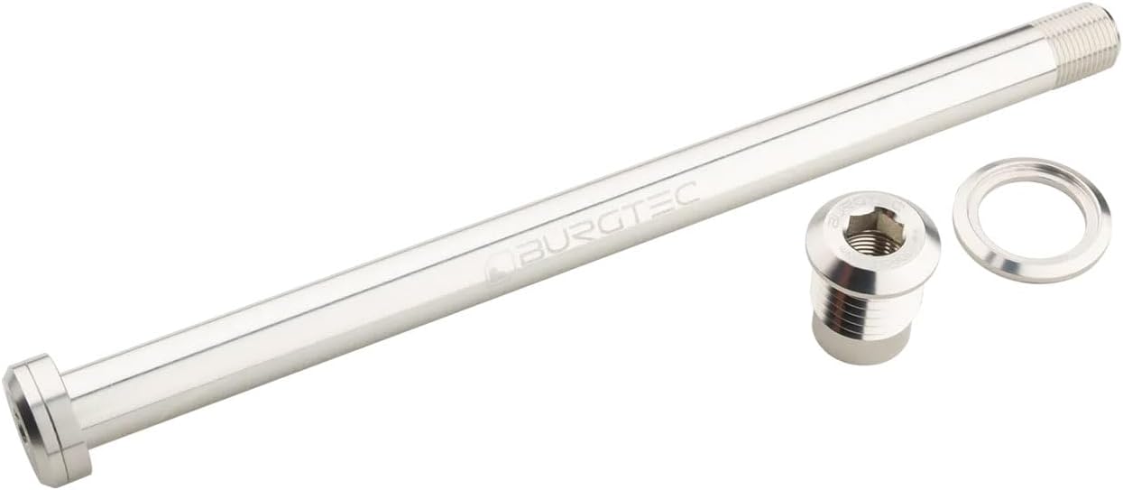 Burgtec 180mm x 12mm 1.00mm Pitch Rear Axle - Rhodium Silver
