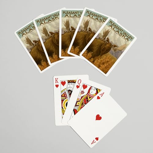 Baraja de 52 cartas tamaño póker con diseño Moose miniatura 7