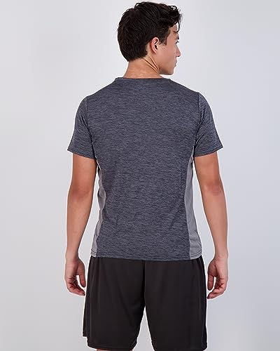 Real Essentials Mens Quick Dry Fit Dri-Fit Short Sleeve Active Wear Training Athletic Crew T-Shirt Gym Wicking Tee Workout Casual Sports Running Tennis Exercise Undershirt Top, Set 12, Xxl, Pack Of 5 #TOP2