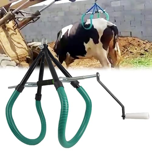 Vdniduir Cow Hip Lifter, Stainless Steel Cattle Lifting Device,Cow Stand Up Assist Tool,Adjustable Cow Hip Clamp,for Dairy Farm