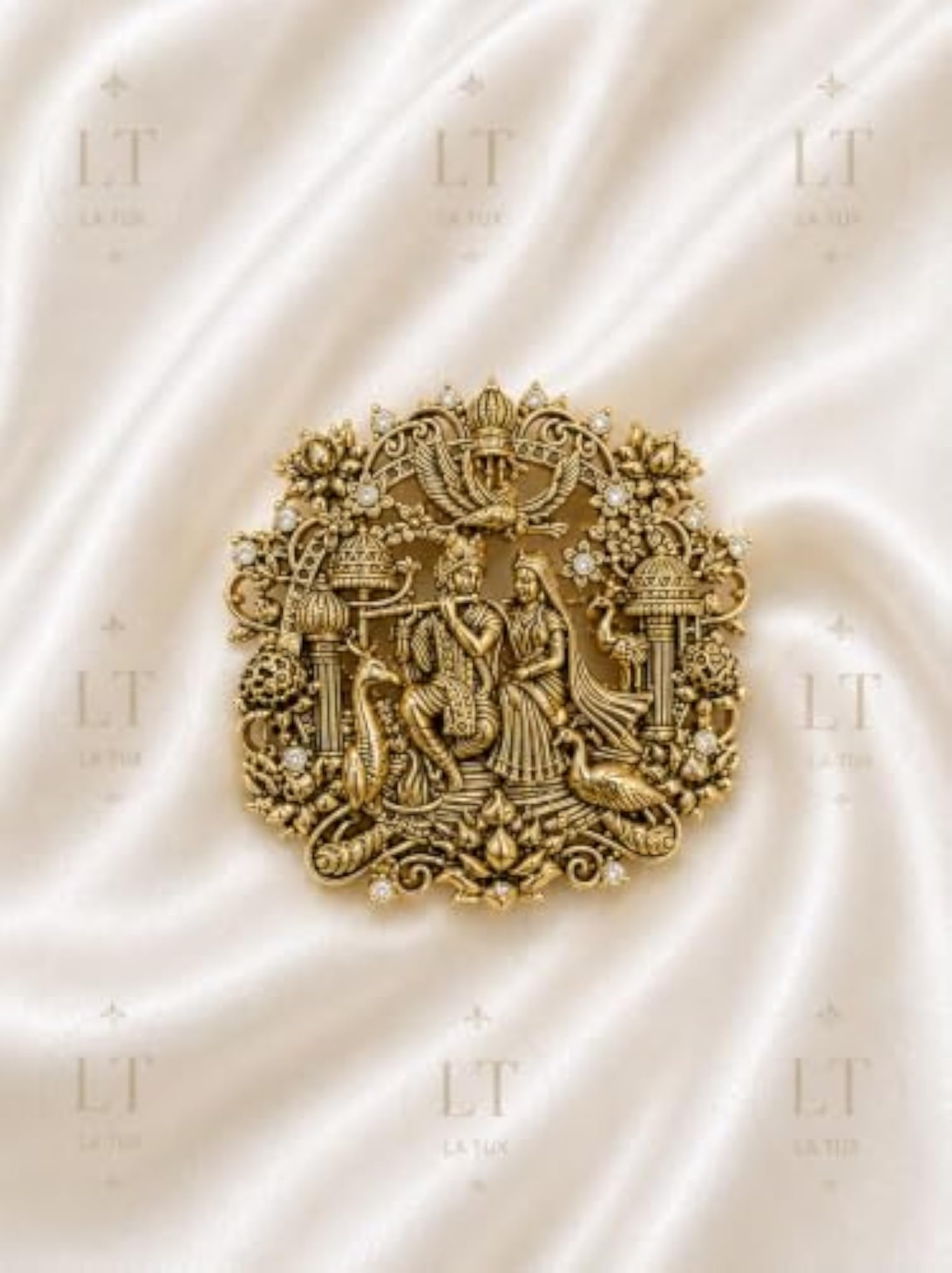 Krishna Harmony Love Brooch, Elegant Gift