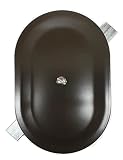 Jarvis Lighting 4" x 6" Oval Steel Hand Hole Cover for Light Poles – Bronze Replacement Cover with Gasket – Commercial Parking Lot & Area Light Pole Handhole Cover – JL-HHC-S46