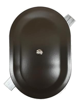 Jarvis Lighting 4" x 6" Oval Steel Hand Hole Cover for Light Poles – Bronze Replacement Cover with Gasket – Commercial Parking Lot & Area Light Pole Handhole Cover – JL-HHC-S46