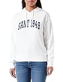  GANT Damen MD. Logo Hoodie Kapuzenpullover, Eggshell, XXL