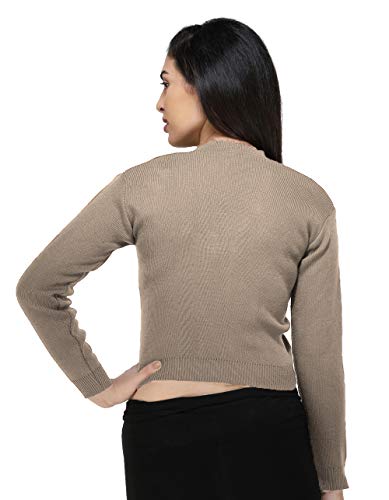 Image of Women Winter Wear V-Neck Full Sleeves Regular Fit Woollen Blouse