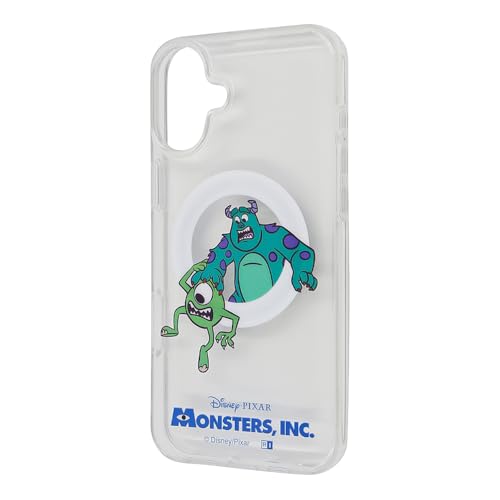 イングレム iPhone 16 Plus (2024年発売モデル) ケース ディズニー ピクサー ぴかてる MagSafe対応 マグネットアクセサリー対応 衝撃吸収 バンパー TPUソフトケース マイクとサリー アイフォン16 スマホケース スマートフォン