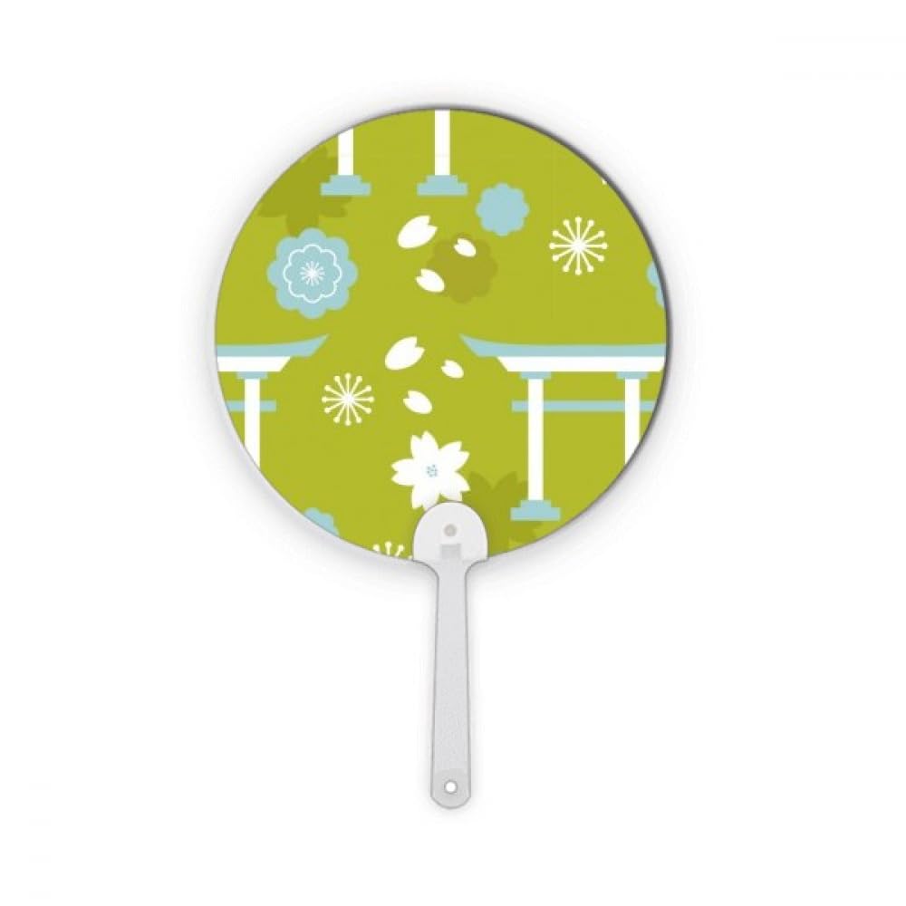 Éventail rond japonais No/no imperméable plastique tricolore résistant
